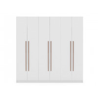 Manhattan Comfort 107GMC1 Gramercy Modern Freestanding Wardrobe Armoire Closet in White